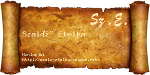 Szaló Etelka névjegykártya